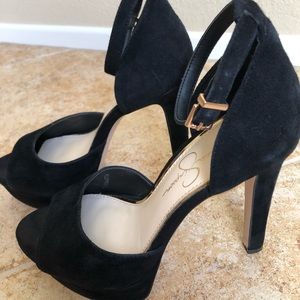 Jessica Simpson 5” Black High Heels Ankle Strap